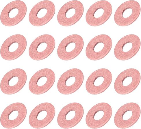 Insulating Fiber Washers (8x16x0.5mm/0.31"x0.63"x0.02") 100Pcs, Fiber Flat Washers Insulated Gaskets - for Motherboard Machine, Light Red in Saudi Arabia