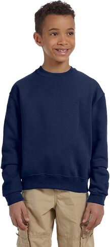 Jerzees Youth Nublend Crew Neck Sweatshirt 562b Chocolate in Kuwait