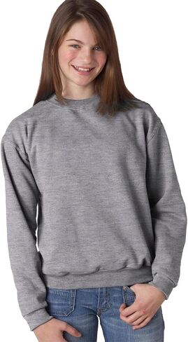 Jerzees Youth Nublend Crew Neck Sweatshirt 562b Chocolate in Kuwait