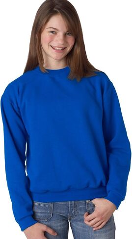 Jerzees Youth Nublend Crew Neck Sweatshirt 562b Chocolate in Kuwait