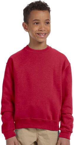 Jerzees Youth Nublend Crew Neck Sweatshirt 562b Chocolate in Kuwait