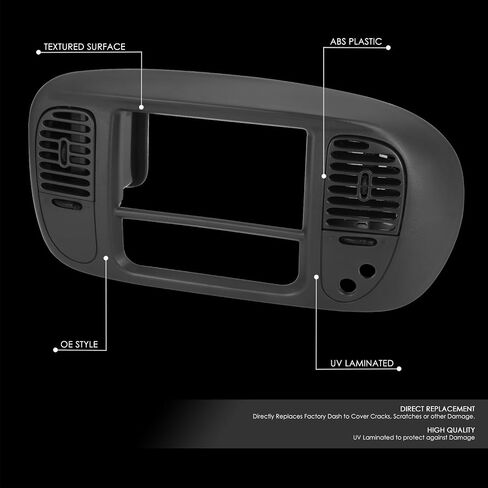 DNA MOTORING OE Style Dash Panel Bezel Compatible with 97-03 Ford F150 / 04 F150 Heritage / 97-02 Expedition 2WD, Gray, ZTL-Y-0305-GY in Saudi Arabia