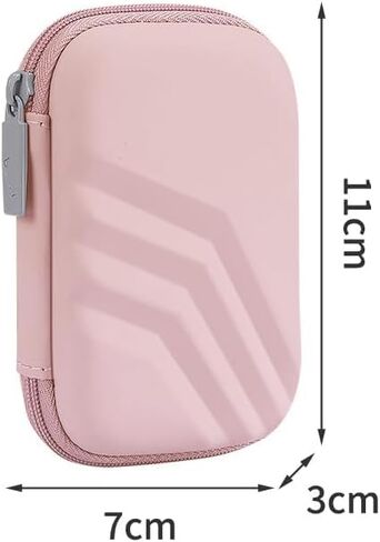 Buwico USB Flash Case Hard Case، حقيبة سفر صلبة صغيرة للإلكترونيات، منظم محرك فلاش USB محمول (وردي) in Kuwait