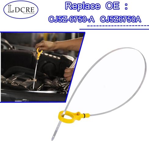 CJ5Z-6750-A Engine Oil Dipstick Fit for Ford Edge Escape Explorer Focus Fusion Taurus ، Lincoln Continental MKC MKT MKX MKZ ， 2.0L Level Level Dist stick ، استبدال CJ5Z-6750-A CJ5Z6750A in Kuwait