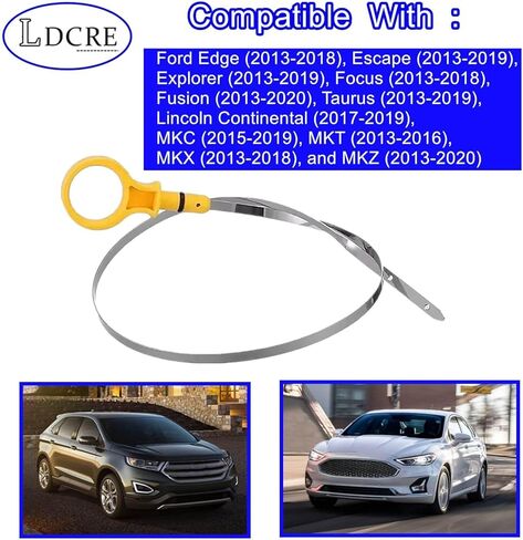 CJ5Z-6750-A Engine Oil Dipstick Fit for Ford Edge Escape Explorer Focus Fusion Taurus ، Lincoln Continental MKC MKT MKX MKZ ， 2.0L Level Level Dist stick ، استبدال CJ5Z-6750-A CJ5Z6750A in Kuwait