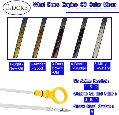 CJ5Z-6750-A Engine Oil Dipstick Fit for Ford Edge Escape Explorer Focus Fusion Taurus ، Lincoln Continental MKC MKT MKX MKZ ， 2.0L Level Level Dist stick ، استبدال CJ5Z-6750-A CJ5Z6750A in Kuwait
