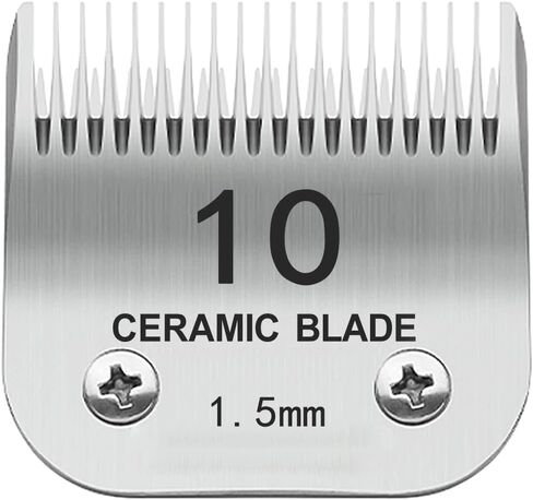 5FC Pet Dog Grooming Detachable Blades, Compatible with Andis Size-5FC Cut Length 1/4"(6.3mm), Most A5,KM Series Clippers,Made of Ceramic Blade & Stainless Steel Blade(Silver) in Saudi Arabia