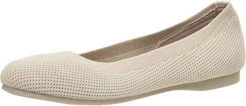 CUSHIONAIRE Women's Tyra Knit Flat with +Memory Foam and Wide Widths Available, Black 7.5 W in Saudi Arabia