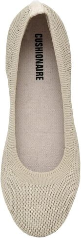 CUSHIONAIRE Women's Tyra Knit Flat with +Memory Foam and Wide Widths Available, Black 7.5 W in Saudi Arabia