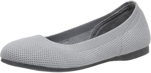 CUSHIONAIRE Women's Tyra Knit Flat with +Memory Foam and Wide Widths Available, Black 7.5 W in Kuwait