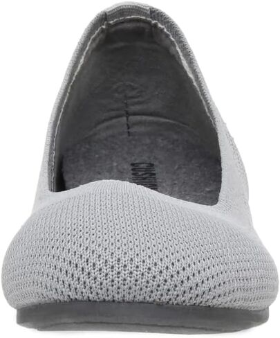 CUSHIONAIRE Women's Tyra Knit Flat with +Memory Foam and Wide Widths Available, Black 7.5 W in Kuwait