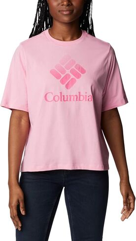 Columbia Women's North Cascades Relaxed Tee, Sage Leaf/Outdoors Club, XX-Large in Saudi Arabia