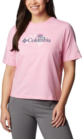 Columbia Women's North Cascades Relaxed Tee, Sage Leaf/Outdoors Club, XX-Large in Saudi Arabia