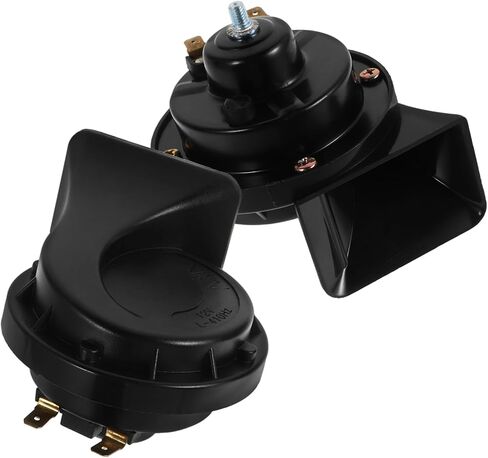 Amosfun 12v Tone Snail Horn Powerful Electric Auto Horn for Cars Motorcycles Trucks and Suvs Easy Installation Compatibility in Saudi Arabia