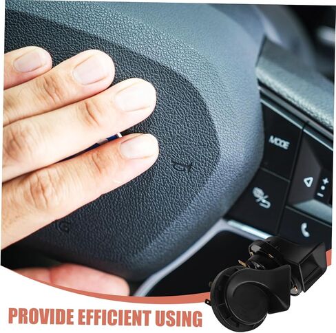 Amosfun 12v Tone Snail Horn Powerful Electric Auto Horn for Cars Motorcycles Trucks and Suvs Easy Installation Compatibility in Saudi Arabia