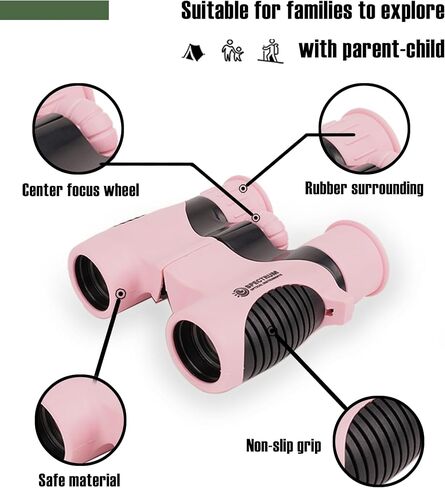 SpectrumOI Binocular for Kids,10X25 Kid Binoculars, Binoculars for Kids 8-12, Toy Binoculars for Kids 5-7 in Saudi Arabia