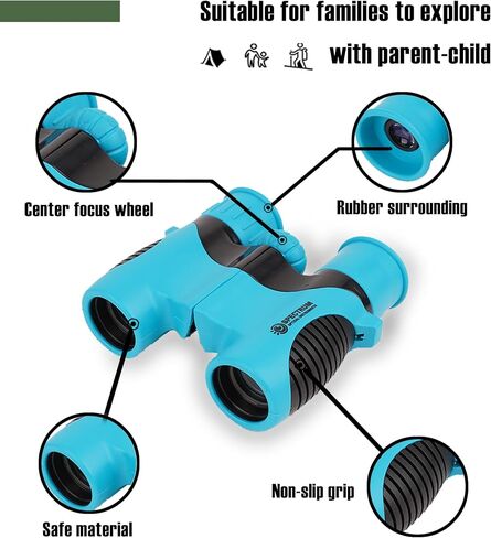 SpectrumOI Binocular for Kids,10X25 Kid Binoculars, Binoculars for Kids 8-12, Toy Binoculars for Kids 5-7 in Saudi Arabia
