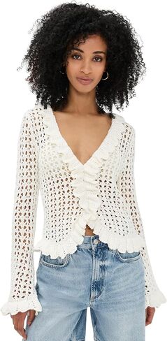 L'AGENCE Women's Solaris Open Stitch Cardigan in Kuwait