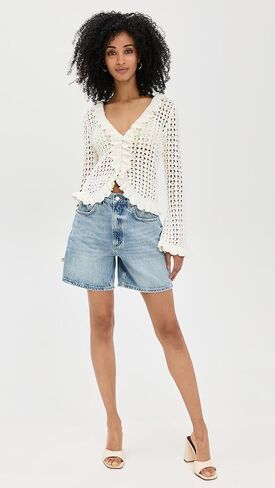 L'AGENCE Women's Solaris Open Stitch Cardigan in Kuwait