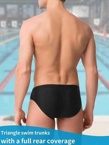 Men's Athletic Swim Briefs Compression Fit Quick Dry Training Swimsuit with Drawstring for Swimming and Racing in Saudi Arabia