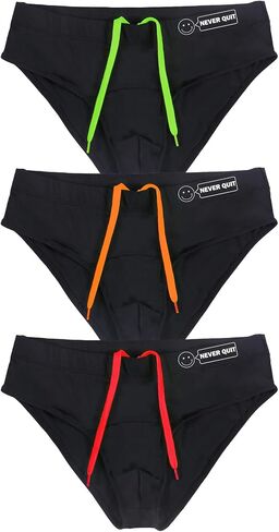 Men's Athletic Swim Briefs Compression Fit Quick Dry Training Swimsuit with Drawstring for Swimming and Racing in Saudi Arabia