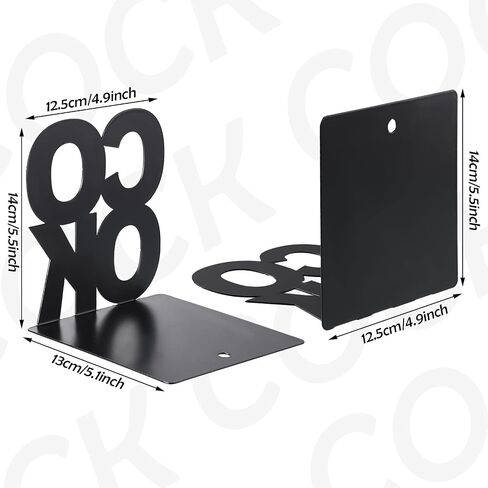 كتاب طبخ Hotop Bookends المطبخ الدعم المعدني الدعم المعدني للكتاب المكتبي المكتبي حامل الرف رفوف لرفوف المظهر المظهر المظهر نهايات الدعم المعدني (أسود) in Saudi Arabia