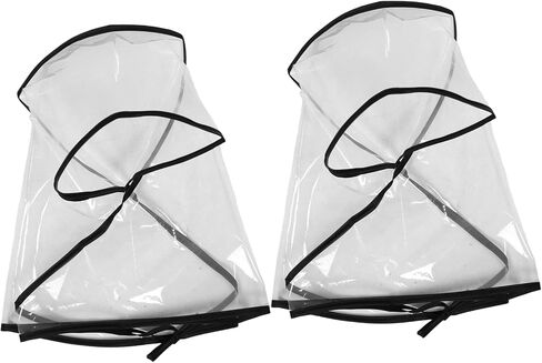 SAMIGLE 2PCS تقطيع المطر مع قبعات تمطر البلاستيك الواضحة للنساء وشاح حماية الشعر الأنيقة وزاحات تصميم قابلة للطي قابلة للطي. in Saudi Arabia