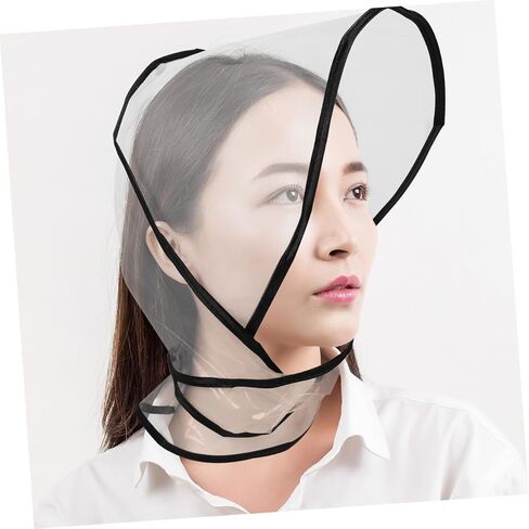 SAMIGLE 2PCS تقطيع المطر مع قبعات تمطر البلاستيك الواضحة للنساء وشاح حماية الشعر الأنيقة وزاحات تصميم قابلة للطي قابلة للطي. in Saudi Arabia