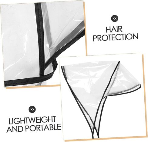SAMIGLE 2PCS تقطيع المطر مع قبعات تمطر البلاستيك الواضحة للنساء وشاح حماية الشعر الأنيقة وزاحات تصميم قابلة للطي قابلة للطي. in Saudi Arabia