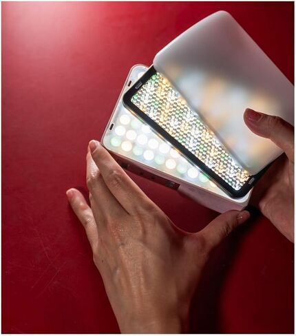 amaran Ace 25x Light Kit Bi-Color Pocket LED Light,Boost Mode to 32W Mini On Camera Video Light,2700K~6500K Support Magnetic Attraction and App Control with Carrying Case,Mini Tripod,Grid (Silver) | Ace 25x Pocket Bi-Color LED Light, Dome Difuser, 30 Degr in Saudi Arabia