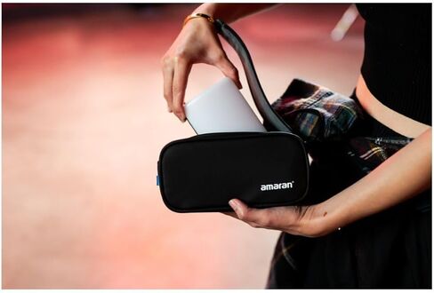 amaran Ace 25x Light Kit Bi-Color Pocket LED Light,Boost Mode to 32W Mini On Camera Video Light,2700K~6500K Support Magnetic Attraction and App Control with Carrying Case,Mini Tripod,Grid (White) in Kuwait