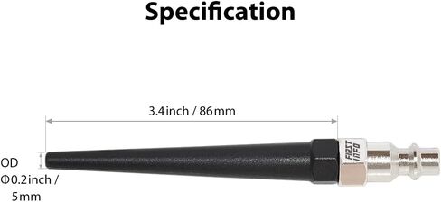 FIRSTINFO A1845US 3-Piece Taiwan Nozzle Set with Air Inlet Coupler | Concentration Nozzle, Large Area Nozzle, Flat Nozzle in Kuwait