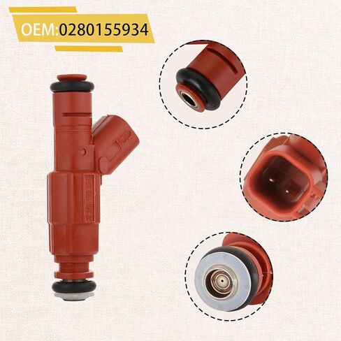 0280155934 OE 5.9L Fuel Injectors,Compatible with/Dodge 5.9 Dakota Durango/Ram 1500 2500 3500 Pickup/Van 2000-2003 |1 Holes| |Set of 8| |OE#53031740AA| in Saudi Arabia