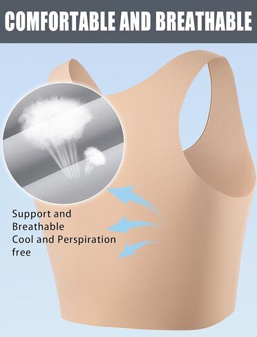 XUJI Transgender FTM Breathable Seamless Half Chest Binder in Saudi Arabia