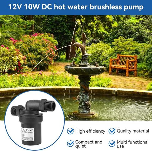 12v Dc Brushless Pump, 10w Solar Water Pump Solar High Temperature Water Pump for Fountain Pool Water Circulation System in Saudi Arabia