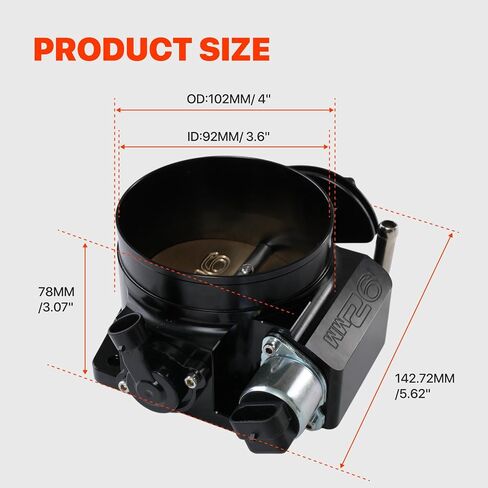 92 ملم تجميع الجسم الخانق مع TPS IAC لـ GM Gen III LS1 LS2 LS3 LS6 LS7 LSX LS Throttle Body 4 مسامير أسود in Kuwait