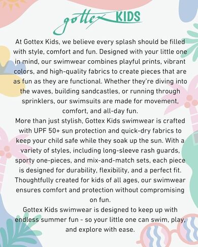 Gottex Kids Ocean Blooms Racerback Swim Sweat Chlorine تتلاشى ومضمنة UPF UV 50+ حماية in Kuwait