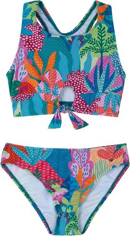 Gottex Kids Ocean Blooms Racerback Swim Sweat Chlorine تتلاشى ومضمنة UPF UV 50+ حماية in Kuwait