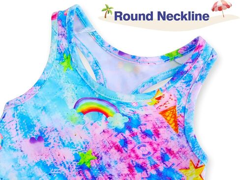 Girls Swimsuits Two Piece Tankini Multicolor Bathing Suits with Boyshort Summer Beach Swimwear Set in Kuwait