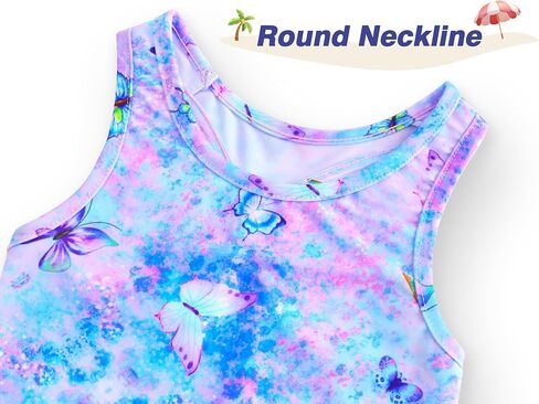 Girls Swimsuits Two Piece Tankini Multicolor Bathing Suits with Boyshort Summer Beach Swimwear Set in Kuwait