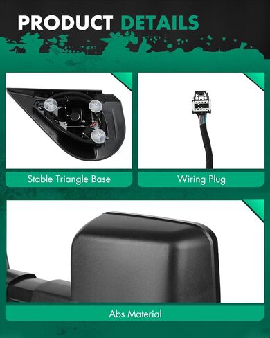 SCITOO Towing Mirrors Fit for 2014-2017 for Chevy Silverado/for GMC Sierra 1500 2015-2016 for Chevy Silverado/for GMC Sierra 2500 HD 3500HD with Power Heated Signal Backup Light in Saudi Arabia