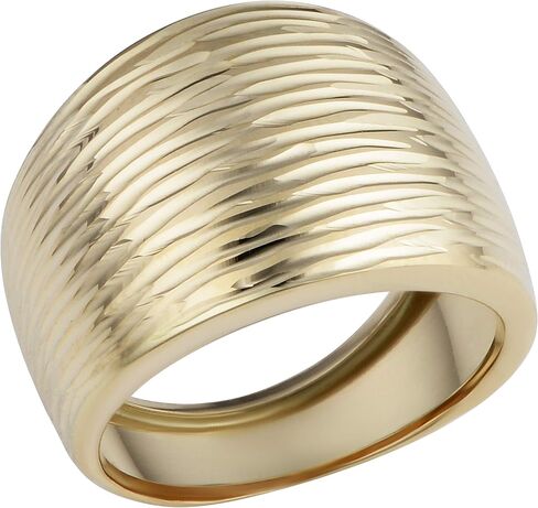 Kooljewelry 14K حلقة السيجار الذهب الصفراء الذهب - مصنوعة في إيطاليا in Saudi Arabia