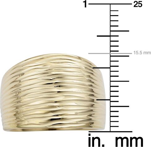 Kooljewelry 14K حلقة السيجار الذهب الصفراء الذهب - مصنوعة في إيطاليا in Saudi Arabia
