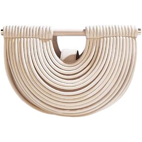 Clutch Purses for Women Evening/Wedding Chic Half Round Woven Bag Formal PU Leather Purse Designer Handbags for Party Prom in Kuwait