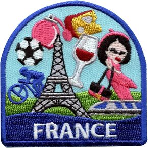 France Travel Patch Europe Badge Embroidered Iron On in Kuwait