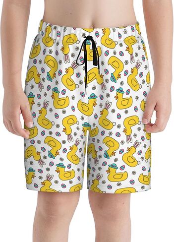 Boys Swim Trunks Quick Dry Breathable Mesh Compression Lining Teen Elastic Pants S-XL in Kuwait