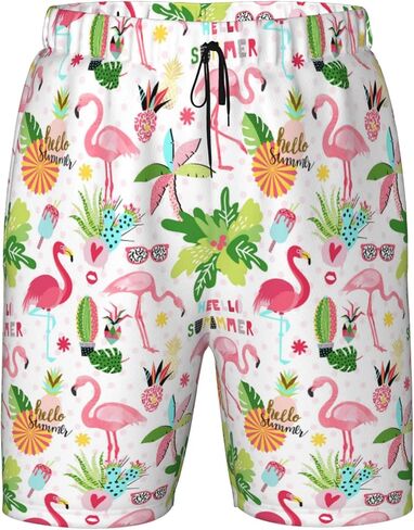 Boys Swim Trunks Quick Dry Breathable Mesh Compression Lining Teen Elastic Pants S-XL in Kuwait