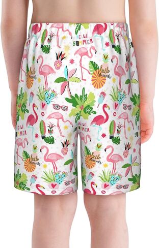 Boys Swim Trunks Quick Dry Breathable Mesh Compression Lining Teen Elastic Pants S-XL in Kuwait