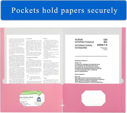 Zzrywuty File Folders with Pockets Letter Size, 25-Pack Paper Folders with Card Slot, Two Pocket Folders for School Students, Businessmen, Home and Office Workers（Blue） in Saudi Arabia