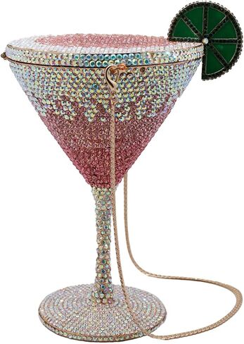 Women Goblet Rhinestone Bag Bag Cocktail Cup Diamond Clutch Funny Crystal Prom Prom Presh Presh Wedder For Party in Kuwait
